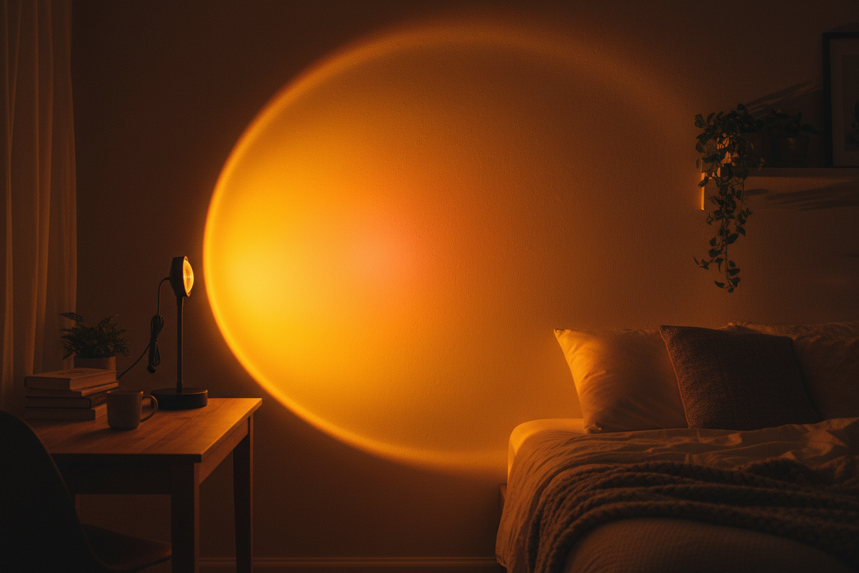 Sunset Glow Projector in Bedroom